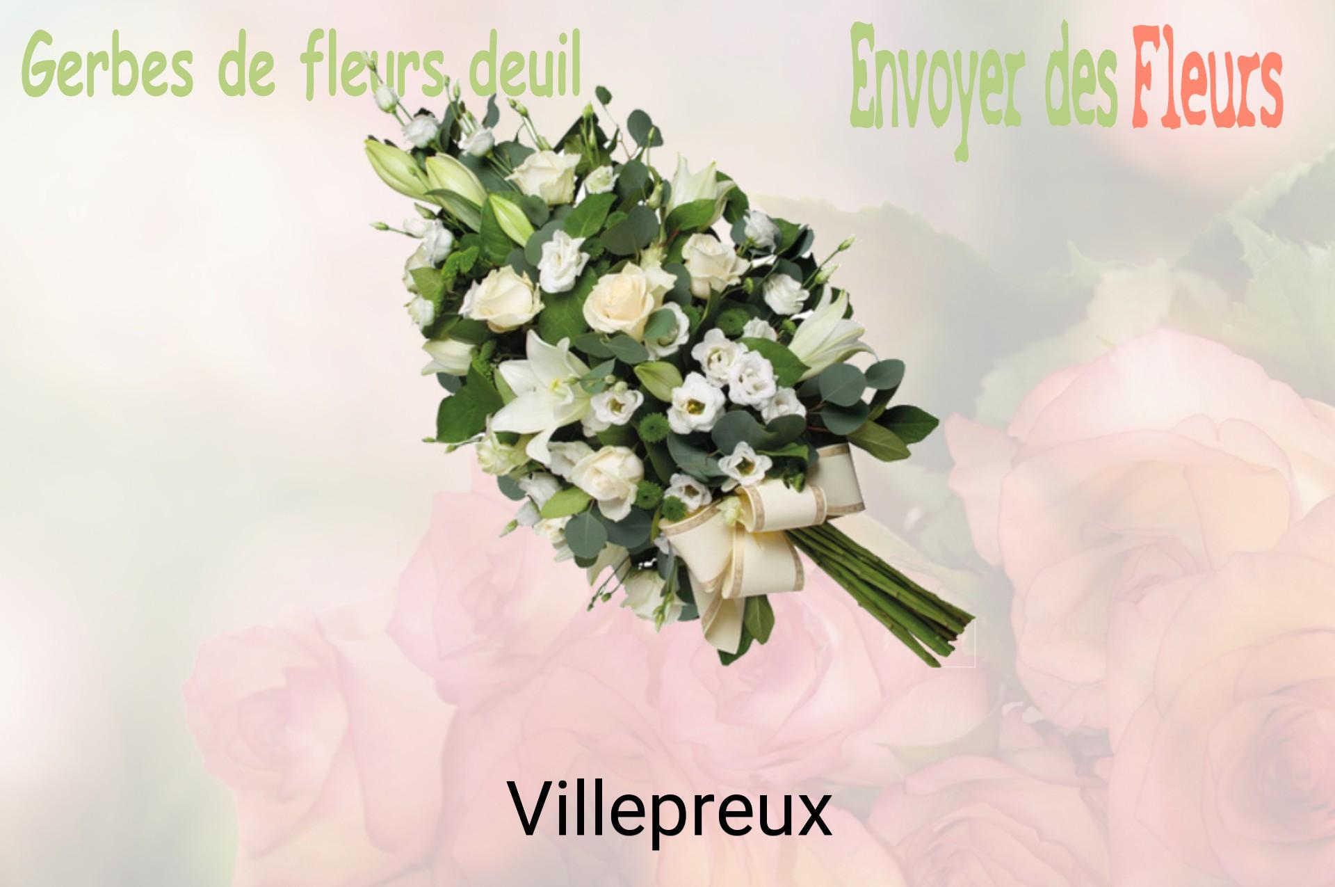 Gerbe de fleurs de deuil livrée à Villepreux
